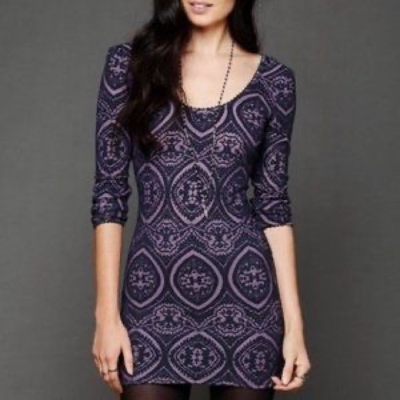 Free People Masquerade Belle body-con mini-dress size Large - Picture 5 of 6